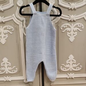 Seed Heriatge Baby Boy Blue Knit Baby Overalls Size 00 / 3 - 6 Months